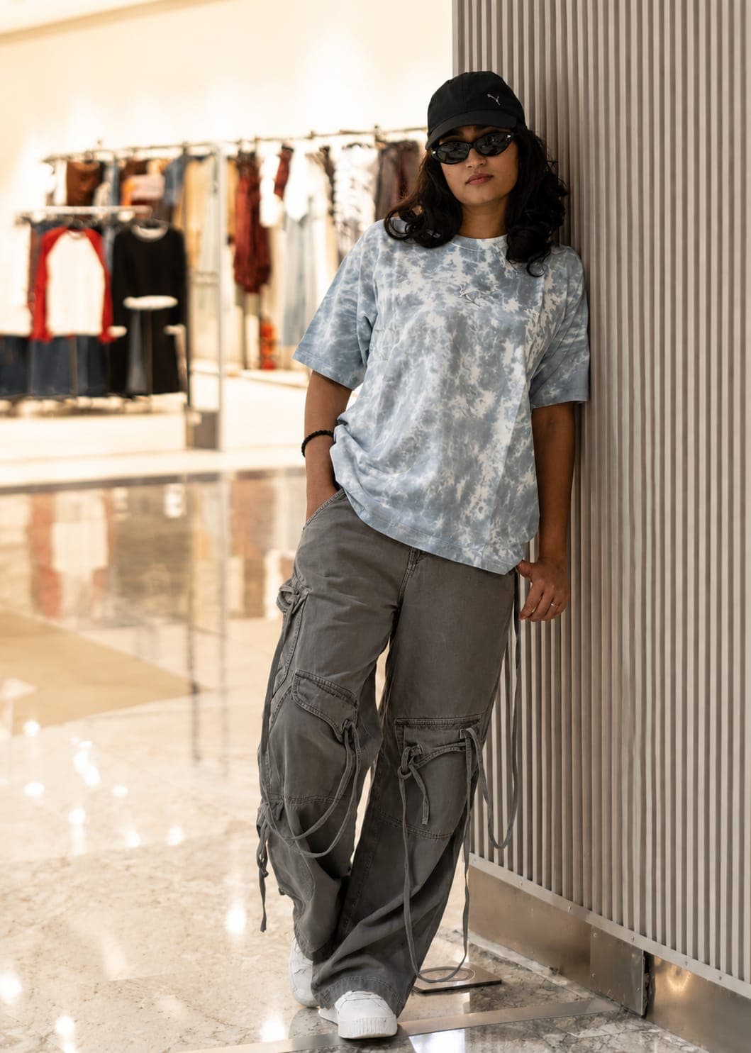 Gray Gradient Drop Shoulder T-Shirt