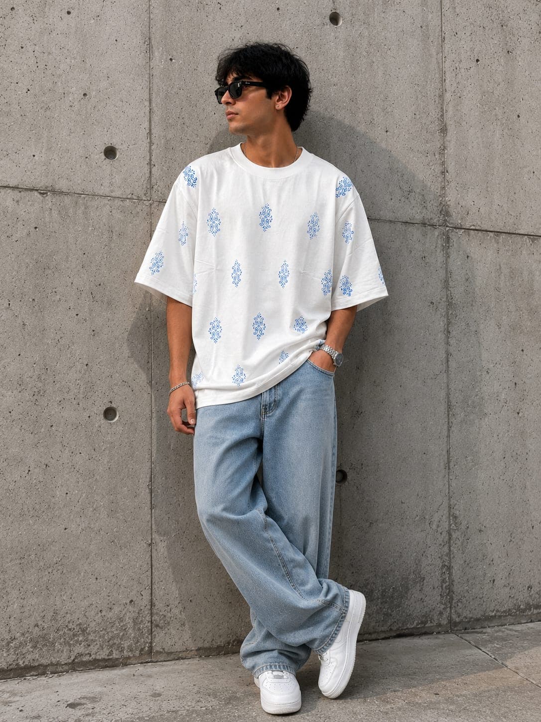 Neel Block Print Oversize Tee